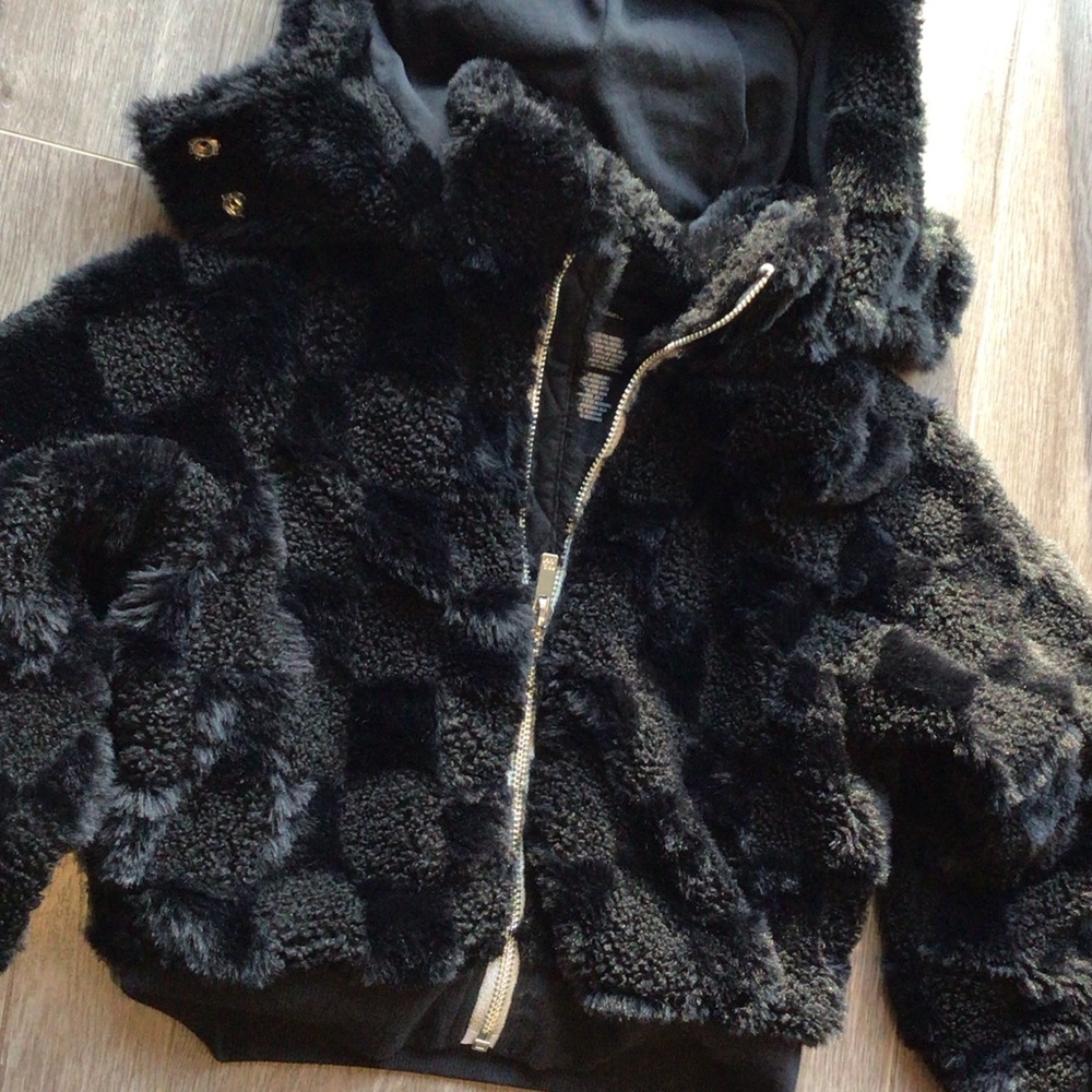 Cozy checkered kids jacket